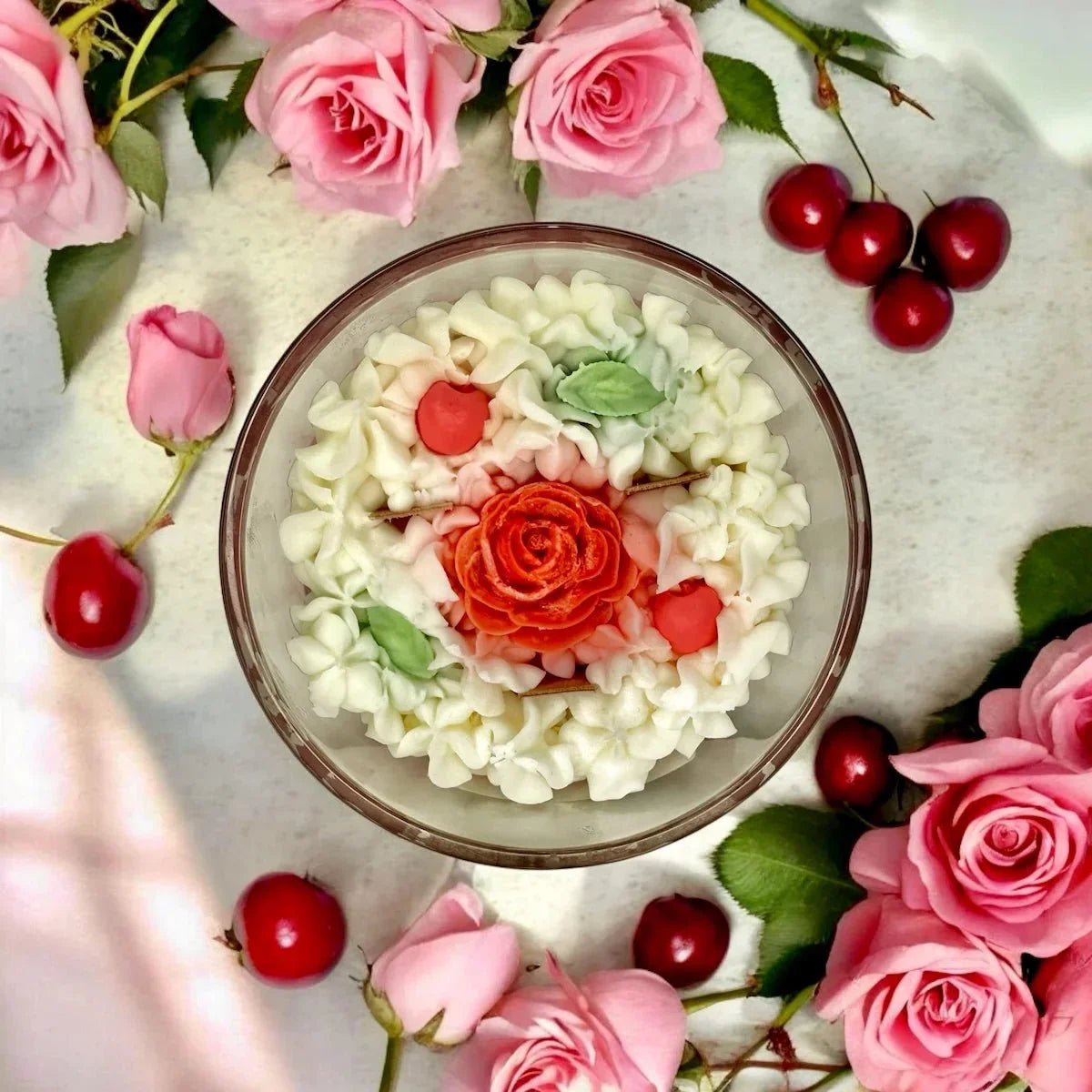 Lumânare Parfumată "Cherry Rose Blush" | 450g - Lumisoul