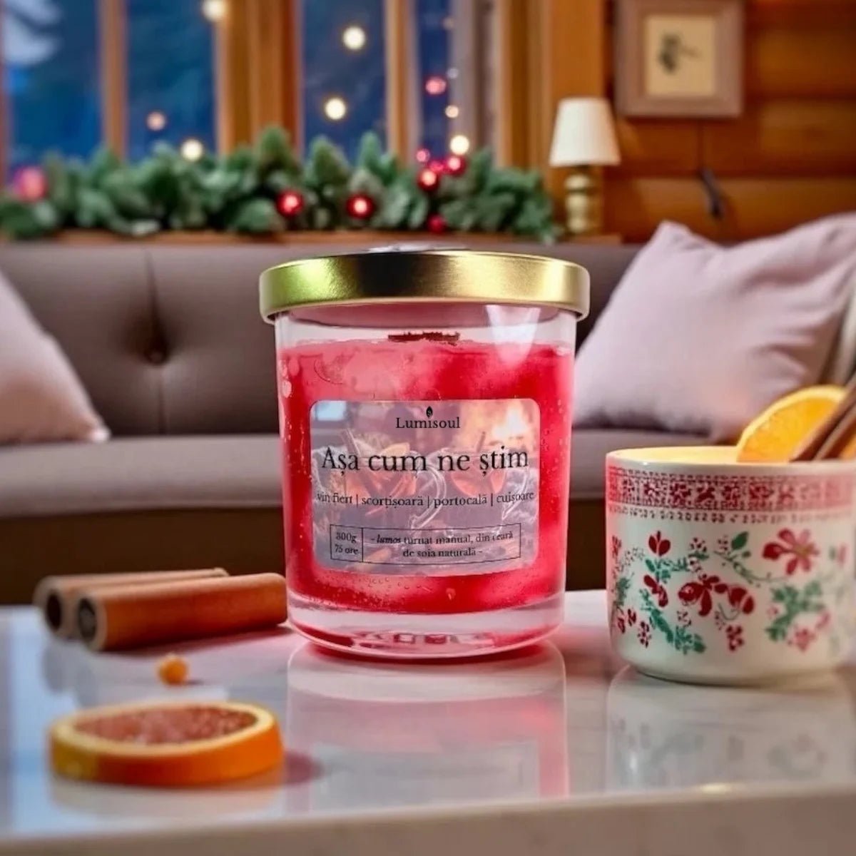 Lumânare Parfumată de Iarnă "Așa Cum Ne Știm" | 300g - Lumisoul