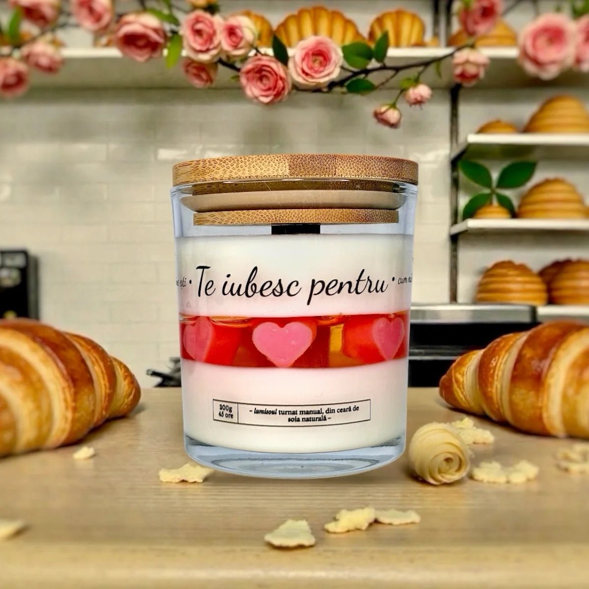 Lumânare Parfumată Valentine's Day "Te Iubesc Pentru.." | 200g - Lumisoul
